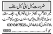 Manager Accounts and Electrical Engineer Job Openings for 2025