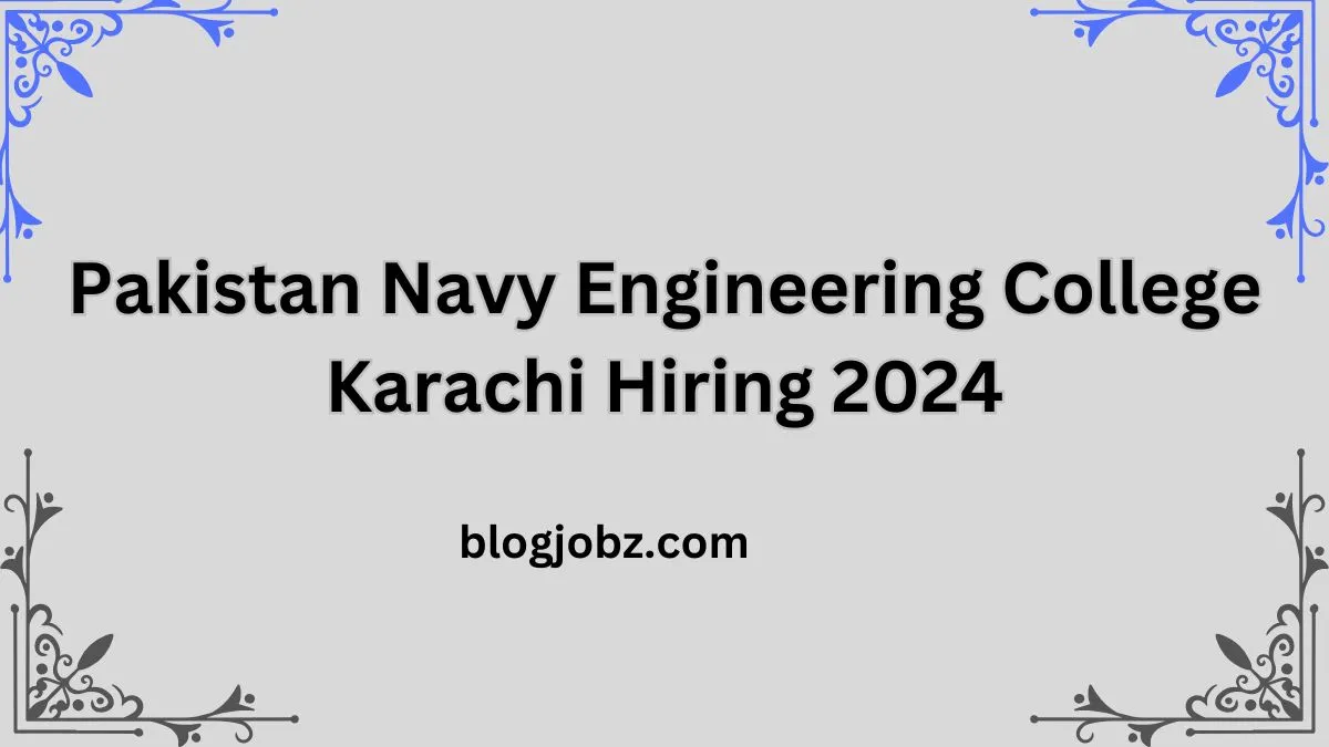 Pakistan Navy Engineering College Karachi is offering exciting job opportunities for aspiring candidates in 2024. As a premier institution under the Pakistan Navy, the college is looking to hire skilled professionals across various positions. These roles provide individuals with the chance to contribute to Pakistan’s defense and engineering sectors while enjoying a stable and rewarding career. The positions available span across a range of disciplines, providing opportunities for both fresh graduates and experienced professionals. Interested candidates must meet certain eligibility criteria to apply. This hiring initiative is part of the Pakistan Navy’s ongoing efforts to strengthen its workforce and ensure the efficient functioning of its academic and engineering branches. It’s a fantastic opportunity to be part of a prestigious organization that plays a vital role in national security and technological advancement. By working at Pakistan Navy Engineering College Karachi, employees will not only contribute to their field but also gain exposure to cutting-edge technology, further enhancing their professional growth. The Pakistan Navy Engineering College Karachi offers not only career advancement opportunities but also a comprehensive benefits package. From health insurance to opportunities for continuous learning and development, working here means becoming a part of a supportive and prestigious institution. The college emphasizes personal growth and career development, making it an ideal place for individuals looking to make a significant impact. We encourage both male and female candidates to apply for the various roles available. This is an inclusive recruitment process, ensuring that talented professionals from all backgrounds have a chance to be a part of this esteemed institution. The positions offer not just jobs but a path to professional success in an institution that values innovation, excellence, and national service. Job Details Date Posted05 December, 2024NewsThe News JobsLocationKarachi, Sindh, PakistanJobs EducationBachelor | Master | MS | BS VacancyExpected Last Date20 December, 2024 Jobs Vacancy and Eligibility Criteria Available roles include Assistant Engineers, Technical Officers, Research Associates, Lab Assistants, IT Support Specialists, and Administrative Officers. Positions require a Bachelor's or Master's degree in relevant fields such as Engineering, Computer Science, Administration, or related disciplines. Applicants must be between the ages of 18 to 40 years, with specific age limits for each role. Some positions require prior work experience, particularly in engineering and IT-related fields, while others are open to fresh graduates. Applicants must meet domicile criteria, with certain roles requiring candidates to be domiciled in Sindh or Karachi. The recruitment process is open to both male and female candidates, promoting equal employment opportunities. Candidates must submit their applications before the deadline, ensuring all criteria are met for consideration. Documents Required / Schedule Applicants must provide attested copies of educational certificates, CNIC, domicile, recent passport-sized photographs, and experience certificates (if applicable). Applications, along with the required documents, should be submitted via email or by hand to the designated office before the deadline. All applications must be submitted by 20 December2024; late or incomplete submissions will not be entertained. Only shortlisted candidates will be contacted for further testing or interviews, and no TA/DA will be provided for the recruitment process. Note Only candidates who meet the eligibility criteria will be considered for the recruitment process. The Pakistan Navy Engineering College Karachi reserves the right to cancel or modify the recruitment process at any time without prior notice. Explore New Career Paths with Pakistan Navy Engineering College Karachi Prestigious Work Environment: Pakistan Navy Engineering College Karachi offers a unique opportunity to work in one of the most respected institutions in the country, contributing to both the defense sector and educational excellence. By joining the college, you become part of a dynamic and forward-thinking institution that focuses on technological advancement and national security. Diverse Career Opportunities: With multiple roles available across various disciplines such as engineering, administration, IT, and research, there is a position to match a wide range of skills and expertise. Whether you are an experienced engineer or a fresh graduate, you can find a fulfilling career path that aligns with your qualifications and aspirations. Professional Growth and Development: Working at Pakistan Navy Engineering College Karachi offers more than just a job—it provides an environment for continuous learning and growth. Employees have access to cutting-edge research, professional development programs, and opportunities to work alongside industry experts, enhancing their career prospects and expertise. Impactful Work: The roles available at Pakistan Navy Engineering College Karachi contribute directly to the advancement of engineering and technology in Pakistan. From developing defense systems to supporting academic research, every position has a lasting impact, offering job satisfaction and the chance to serve the nation in meaningful ways. Inclusive Work Culture: Pakistan Navy Engineering College Karachi embraces diversity and encourages both male and female candidates to apply. The college’s inclusive hiring process ensures equal opportunities for talented individuals from all backgrounds, fostering a collaborative and progressive work environment. Stability and Benefits: Working with Pakistan Navy Engineering College Karachi comes with the added benefits of job security, a competitive salary, and comprehensive perks like healthcare, retirement plans, and more. These benefits contribute to long-term career stability, making it a great place to build your future. Why Choose Pakistan Navy Engineering College Karachi? Pakistan Navy Engineering College Karachi stands as a prestigious institution that combines academic excellence with opportunities to contribute to national progress. It is affiliated with the National University of Sciences and Technology (NUST), one of the top universities in Pakistan, offering a globally recognized education and work environment. The college provides state-of-the-art facilities, advanced research opportunities, and a culture of innovation, making it an ideal choice for individuals who aspire to excel in engineering and technology-related fields. By joining this institution, employees not only gain professional experience but also contribute to shaping the future of Pakistan's engineering and defense sectors. What sets Pakistan Navy Engineering College Karachi apart is its commitment to fostering growth and inclusivity. The institution offers competitive salaries, comprehensive benefits, and opportunities for skill development, ensuring a rewarding career path for its employees. With its focus on career progression and continuous learning, the college provides an unparalleled platform for individuals to reach their potential. Furthermore, the chance to be part of an organization that values excellence and serves the nation adds immense pride and purpose to every role. Choosing Pakistan Navy Engineering College Karachi means choosing a career that combines professional success with national service. Detailed List of New Job Positions at Pakistan Navy Engineering College Karachi Pakistan Navy Engineering College Karachi is currently recruiting for a diverse range of job positions across multiple departments, offering exciting opportunities for both fresh graduates and experienced professionals. The available positions include Assistant Engineers, Technical Officers, Research Associates, Administrative Officers, Lab Assistants, and IT Support Specialists, among others. These roles span various disciplines such as engineering, computer science, administration, and support services. Each role is designed to contribute to the overall mission of the college, which is to provide world-class engineering education and support Pakistan’s defense sector. The positions cater to a variety of skill sets, ensuring that qualified candidates from multiple fields can find a fitting opportunity. In addition to technical and administrative positions, there are specialized roles like HR Officers, responsible for managing recruitment, training, and employee relations, as well as IT Support Specialists, who will manage the college's technological infrastructure. The Research Associate roles offer opportunities to engage in advanced academic projects and contribute to the development of cutting-edge engineering research. With varying educational and experience requirements, these positions provide ample room for career growth and the chance to work with experts in various fields. Whether you are an experienced professional or a recent graduate, Pakistan Navy Engineering College Karachi presents a comprehensive list of job positions that promise both personal and professional fulfillment. Key Benefits of Working at Pakistan Navy Engineering College Karachi Working at Pakistan Navy Engineering College Karachi offers a host of attractive benefits, making it a highly sought-after employer for individuals in the engineering and academic fields. One of the most significant advantages is the opportunity to work in a prestigious institution that is affiliated with the National University of Sciences and Technology (NUST), renowned for its academic excellence and global recognition. Employees at the college enjoy a stimulating work environment that fosters continuous learning, professional development, and exposure to cutting-edge research. Moreover, the college offers competitive salaries, comprehensive health benefits, and various allowances, ensuring a financially secure and rewarding career. Another key benefit of working at Pakistan Navy Engineering College Karachi is the job stability and long-term growth opportunities. The institution's strong reputation and its connection with the Pakistan Navy provide a sense of job security that is hard to match in the private sector. Employees are also encouraged to participate in training programs and workshops that enhance their skills and knowledge, promoting career advancement. Additionally, the inclusive and supportive work culture values diversity, ensuring equal opportunities for both male and female candidates. The combination of job security, career growth, and a collaborative work environment makes Pakistan Navy Engineering College Karachi an excellent choice for professionals looking to make a significant impact in their field while enjoying a balanced and fulfilling career. Official Advertisement Pakistan Navy Engineering College Karachi Eligibility Criteria for 2024 Openings The eligibility criteria for the 2024 openings at Pakistan Navy Engineering College Karachi are designed to ensure that only qualified and capable individuals are considered for various roles. Applicants must meet specific educational qualifications, age limits, and domicile requirements based on the position they are applying for. These positions are open to both male and female candidates who meet the necessary criteria, ensuring diversity and equal opportunity for all. Educational Requirements: Applicants must hold a relevant Bachelor's or Master's degree in fields such as Engineering, Computer Science, Administration, or other related disciplines, depending on the position. Age Limit: Candidates must be within the age range of 18 to 40 years, with slight variations based on the specific job role. Domicile: Applicants must meet domicile criteria, with certain positions requiring candidates to be domiciled in Sindh or Karachi. Why Pakistan Navy Engineering College is the Ideal Employer Pakistan Navy Engineering College Karachi stands out as the ideal employer due to its unmatched blend of academic excellence, career growth opportunities, and job security. As a prestigious institution affiliated with NUST, it offers employees the chance to work in an environment that promotes innovation, technological advancement, and professional development. The college is committed to fostering a culture of continuous learning and research, providing employees with opportunities to engage in cutting-edge projects in engineering, technology, and defense sectors. The chance to contribute to the nation’s progress while advancing personal skills makes it an ideal workplace for ambitious professionals. Moreover, the college offers competitive salaries, comprehensive benefits, and a supportive, inclusive work culture that values both male and female employees equally. The job stability offered through affiliation with the Pakistan Navy adds an additional layer of security, making it a reliable long-term employer. With its focus on employee growth, a collaborative environment, and the opportunity to make a real impact on national development, Pakistan Navy Engineering College Karachi provides an excellent platform for anyone looking to build a fulfilling and rewarding career. How to Apply Verify Eligibility Ensure you meet the educational, age, and domicile criteria specified for the job position you are applying for. Prepare Required Documents Gather all necessary documents including educational certificates, CNIC, domicile, and any relevant experience certificates. Visit the Official Application Link Visit the official Pakistan Navy Engineering College Karachi careers website or recruitment portal to access the application form. Fill Out the Application Form Carefully complete the application form, providing accurate information. Double-check your details to avoid errors. Submit the Application Submit the completed application form along with scanned copies of your documents before the deadline to ensure your application is considered. Required Documents DocumentDetailsCNICOriginal and attested copy of your CNICDomicile CertificateAttested copy of your domicile certificateEducational CertificatesAttested copies of your educational qualificationsPassport Size PhotosRecent passport-sized photographsExperience CertificateFor positions requiring prior experience Conclusion The Pakistan Navy Engineering College Karachi Hiring 2024 presents a great opportunity for both fresh graduates and experienced professionals. The roles available offer career stability, competitive salaries, and a chance to be a part of a highly respected institution in Pakistan. Interested candidates are encouraged to apply quickly as the application deadline approaches. Don't miss out on the chance to build a fulfilling career in one of the country's most prestigious engineering colleges. Take action now, and secure your future! FAQs Who can apply for these jobs? Candidates with relevant educational qualifications and domiciles of Sindh, Karachi, or Pakistan can apply for these positions. Both male and female candidates are encouraged to apply. What is the age limit for applying? The age limit varies depending on the position, typically ranging from 18 to 40 years. Specific age requirements are mentioned for each job position. Where can I submit my application? Applications must be submitted via the official website of Pakistan Navy Engineering College Karachi, where you can fill out the form and upload the necessary documents. What is the deadline for the application? The deadline for submitting applications is 20 December 2024. Be sure to submit your application before this date to be considered. Is experience required for all positions? No, experience is not required for all roles. Some positions, such as the Lab Assistant and Administrative Officer roles, are open to fresh graduates. However, roles like Assistant Engineer and Technical Officer require relevant experience.