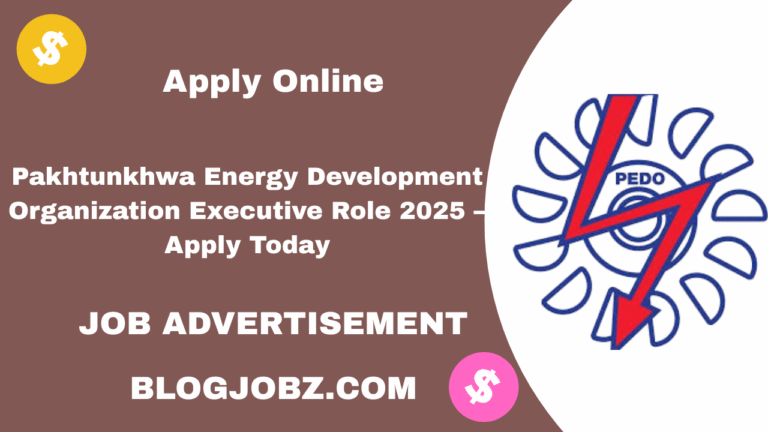 Pakhtunkhwa Energy Development Organization Executive Role 2025 – Apply Today